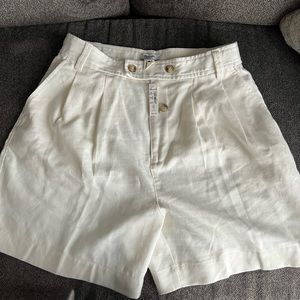 Madewell high waisted linen shorts